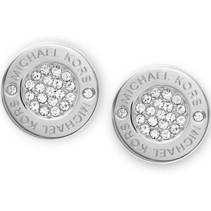 Michael Kors Stainless Steel Stud Earrings With Crystal Accents